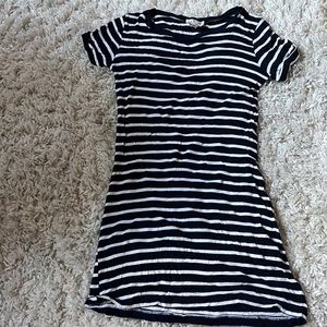 LA hearts striped navy and white bodycon t-shirt dress